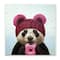 Stupell Industries Happy Panda Bear with Pink Sprinkle Donut, 12" x 12"